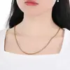 Corrente de Aço Inoxidável 3mm Multiestilo para Homens e Mulheres, Corrente Torcida, Corrente Osso de Cobra, Corrente Pérola Quadrada, Corrente Cesta de Flores, Corrente Lisa para Suéter