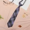 Corbata pequeña JK para mujer, estilo universitario, a cuadros, uniforme japonés holgado para hombres y mujeres, estudiantes, camisa, corbatas cortas de moda