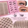 Kit de Extensión de Pestañas Postizas, Denso, Adecuado para Principiantes DIY SUN, Set Mixto de 8-18MM con Pegamento y Pinzas, Incluye Par Mixto, Estilo Natural Denso