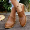 2026 Verano Nuevo Comercio Exterior Tallas Grandes Mujer Casual Cómodo Retro Moda Ropa Exterior Zapatos Individuales Talla Única para Todos