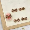 Nuevos Accesorios de Arte para Uñas de Dibujos Animados Gatito Kt con Estampado de Leopardo Gafas Lindas Hello Kitty Lazo Uñas Portátiles Hechas a Mano