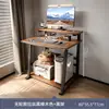 Mesa de computador móvel para cabeceira, pequena mesa de estudo simples para quarto de casa de estudante, mesa de escritório móvel com armazenamento