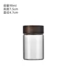 Botella de Tubo de Vidrio con Tapa de Bambú de Rosca de 30 mm, Botella Dispensadora de Café, Botella Sellada de Alto Borosilicato para Deseos, Botella Vacía para Té de Flor de Cordyceps