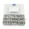 En Stock Acero Inoxidable 304 150 Piezas Tornillos de Cabeza Plana con Hexágono Interior M5 Tornillos de Cabeza Redonda con Hexágono Interior con Juego de Tuercas