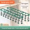 Varal de Meias Varanda Multifuncional Varal de Secar Roupa Íntima Doméstico Aço Inoxidável Multi-Clipes Organizador de Armazenamento