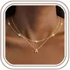 Collar Nuevo de 26 Letras Transfronterizo Europeo y Americano para Amazon Cadena de Clavícula Exquisita en Capas de Cobre Joyería de Moda para Mujer Regalo
