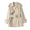 Elegante e estruturado sobretudo, casaco feminino de comprimento médio para primavera e outono, nova moda feminina primavera e outono 2026, casaco feminino de outono