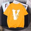 Fronterizo 2025 Verano Nuevo Cuello Redondo Estampado Manga Corta Camiseta Moda Mujer Trendy Versátil Tops Casuales Holgados para Mujer