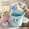 Juego de lavabo y cubo para dormitorio con asa, cubo de lavado y almacenamiento para dormitorio estudiantil, cubo de plástico portátil para el hogar para bañarse
