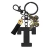 Llavero de Acero Inoxidable con Colgantes de 26 Letras, Accesorios para Bolsos, Colgante para Llavero, Joyería Coreana Estilo Goteo de Aceite al por Mayor