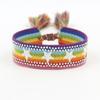 Pulsera de Lujo Ligero Inspirada en Celebridades D Brand con Incrustaciones de Diamantes, Pulsera Bordada de Estilo Europeo y Americano de Moda, Accesorio Tejido a Mano con Borlas