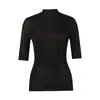 Camisa Base Sem Costura de Lã 100% Tricotada Fina para Primavera e Outono, Nova, 120s Macia e Ceroso, 18 Agulhas, Suéter Interno de Lã para Mulheres