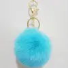 Chaveiro Bola de Pelo Falso de Coelho Rex 8cm Pingente de Bolsa Bola de Pelúcia Acessório de Roupa Decoração Elemento da Moda: Volta