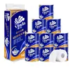 Tienda Oficial de Papel Higiénico Vinda Azul Núcleo Clásico 4 Capas 10 Rollos 140g Paquete de Rollos de Papel Higiénico Papel Higiénico