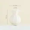 Jarrón de Cerámica Blanco Minimalista Shumen Decoración para Arreglo Floral de Sala de Estar en Casa Lujo Ligero Gama Alta Recipiente Decorativo Hidropónico