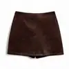 Nuevos Pantalones Falda de Ante de Cintura Baja para Mujer Verano 2026, Color de Moda, Adelgazantes y Rejuvenecedores, Estilo Ins de Línea A, Pantalones Falda Cortos