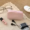 Nueva bolsa mini de color sólido para labiales para niñas, una bolsa de almacenamiento de accesorios diarios portátil con compartimentos multifuncionales