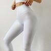 Pantalones Deportivos Brillantes Perlados para Mujer de Cintura Alta Levanta Glúteos Ajustados Cadera Melocotón Running Bronceado Yoga