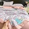Colcha Fresca de Verão Colcha Dupla para Ar Condicionado Colcha Fina de Verão para Dormitório Individual Colcha Dupla para Primavera e Outono Lavável Colcha para Secagem na Hora do Almoço