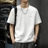 Verano Nueva Camiseta Americana de Peso Pesado de Manga Corta para Hombre Suelta 2025 Simple Casual Camiseta Básica Marca de Moda Camiseta de Media Manga