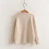 26037 Cárdigan de punto juvenil estilo universitario bordado floral suéter top para mujer venta al por mayor