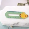 Regla de Palma de Lápiz Creativa Caricatura Mini Regla Portátil Colgante de Mochila Regla de Medición Papelería para Estudiantes Pequeño Regalo