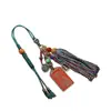 Amuletos Taoístas do Ano do Cavalo de Cobre Puro com Cinábrio Tai Sui, Amuleto de Paz do General Wen Zhe, Pingente de Bolsa Tecida Artesanal, Enfeite para Pendurar no Carro