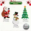 3 Peças de Placas de Natal para Jardim, Papai Noel, Boneco de Neve, Árvore de Natal Decorações Festivas, Cartões de Encaixe Externos, Estilo Quente