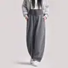 Pantalones de maternidad de pierna curva para otoño e invierno, de cintura alta, soporte para el vientre, cordón, pierna ancha, corte holgado, cubren las caderas, con caída, no ajustados, pantalones casuales para el embarazo