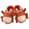 Pantuflas de algodón cálidas para otoño e invierno con diseño de cangrejo de dibujos animados para mujer, personalidad creativa, nuevas, de felpa, suela suave, zapatos de postparto