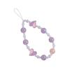 Ins Lanyard Fresco Pequeño Color Caramelo Cadena Colgante para Teléfono Móvil Cuerda de Muñeca con Cuentas Hecha a Mano Pulsera Corta Colgante Joyería