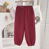 Calça Esportiva Infantil, Roupa Infantil, Roupa de Outono, Meninos e Meninas, Calça Longa Neutra, Calça Casual de Cor Sólida, Versátil Solta Dropshipping Transfronteiriço