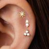 Pendientes de Acero Inoxidable Exquisitos Personalizados Incrustados con Piedras de Diseño de Nicho de Moda Europea y Americana Transfronteriza Pendientes Pendientes Pulidos Finamente Estilo Nuevo