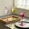 Copa recta de vidrio esmerilado vintage, copa de cóctel, copa de champán de gama alta de nicho, copa de vino de postre, vaso de jugo