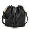 Bolso Transfronterizo para Mujer, Bolsos de Calle Nuevos, Borla con Cordón PU Bolso Balde, Bolso de Hombro Cruzado de Moda, Bolso de Mano para Mujer