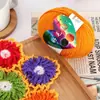 4 Ovillos de Hilo Acrílico para Bebé para Tejer a Mano, Hilo Mediano-Fino para Crochetar Zapatillas, Kit de Materiales de Hilo Acrílico para Crochet de Muñecas