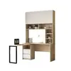Mesa Giratória, Mesa de Estudo Combinada Multifuncional para Computador, Estante, Prateleira, Computador de Mesa, Mesa de Canto Tudo-em-Um