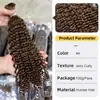 Cabello Humano Real, Cabello de Primera Calidad, Cabello Humano Vietnamita Rizado Jerry, Peluca de Cabello Real, Cabello Humano a Granel para Cabeza Completa