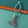 Anillo hebilla de borla de hilo de algodón estilo Xizang colorido, producto semiacabado hecho a mano para colgar en bolsos, colgar en el coche, colgante y accesorio, al por mayor en stock