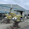 Escultura de Fita Bicolor Grande em Aço Inoxidável, Ornamento Metálico com Acabamento Espelhado, Decoração de Arte Paisagística para Showrooms de Imóveis, Personalizável