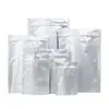 Bolsa autosoportante autosellante de papel de aluminio puro al por mayor de fábrica para productos secos, frutas secas, nueces, bocadillos, dátiles rojos, bayas de goji, bolsa de embalaje de alimentos
