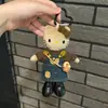 Otoño e Invierno Llavero de Coche Lindo Gatito de Piernas Largas Colgante de Peluche Muñeca para Vestir Ropa Muñeca Ins Decoración Llavero