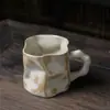 Caneca Artesanal Retrô Cerâmica Queimada em Forno Xícara de Café Criativa Japonesa Personalizada Xícara com Formato Estranho