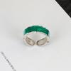 Anillo abierto de estilo coreano para mujer, colorido, hecho a mano, esmalte, anillo para el dedo de pasta, anillo de cola de goteo de viento frío, anillo irregular