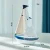 Artesanías de Velero Transfronterizas de 15 CM Adornos Accesorios para Fotos en Línea Decoración de Pasteles Velero para el Hogar Pequeño Velero