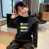 Camada Base Masculina de Lã Quente com Gola Meia-Alta Outono Inverno Novo Estilo Camiseta de Manga Longa para Meninos Grandes e Médios Top Fresco Bonito
