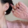 Brincos de Pérola que Podem Ser Usados dos Dois Lados, Brincos Femininos e da Moda, Design de Nicho de Luxo Leve, Brincos de Pérola de Luxo para Outono e Inverno