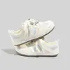 Zapatos de Entrenamiento Alemanes de Malla Transpirable para Mujer 2026 Verano Nuevos Versátiles con Cordones Casuales de Moda Zapatos de Tabla Suela Plana Zapatos Blancos