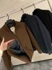 ¡Gabinete 399! Mezcla de Algodón y Lana + Compuesto de Terciopelo Austriaco! Sudadera de Polar de Color Puro Versátil de Cuello Alto Medio para Hombre