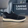 Zapatos Casuales de Malla Tejida de Punto para Hombre de Talla Grande Transfronterizos, Slip-On, Ajuste Ancho, Transpirables, Suela Suave, Mocasines Fáciles de Poner para Viajes Diarios para Hombre